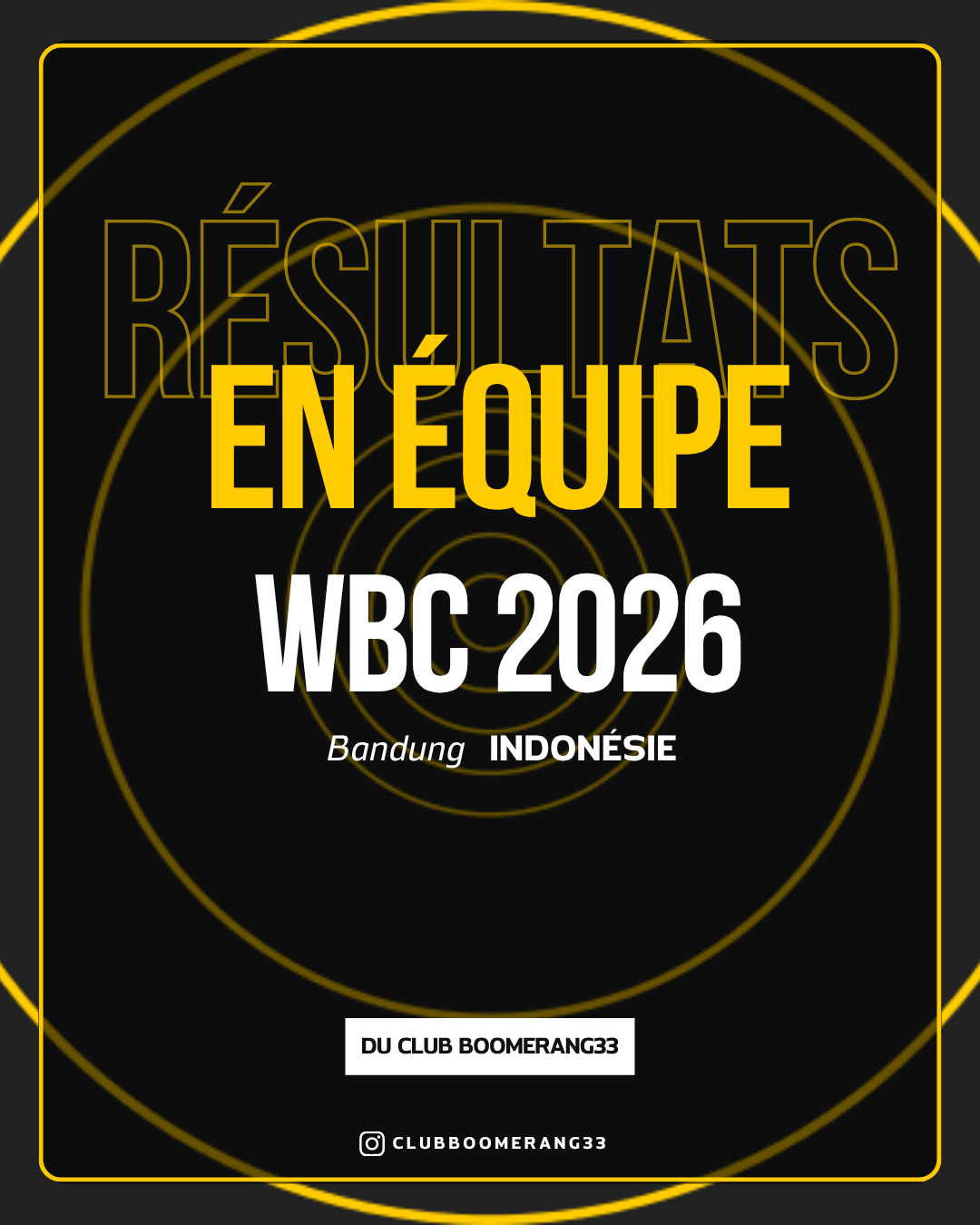 WBC2026 en Indonésie – équipe